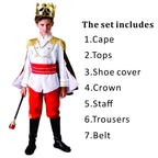Boys King Carnival Costume 7 Piece – Royal Prince Outfit