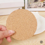 10PCS Cup Mat Natural Round Wooden Pad Durable Non-Slip Cork Coaster Tea Coffee Mug Drinks Holder for Table Decor DIY Tableware