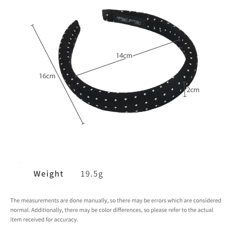 Retro Satin Polka Dot Sponge Headband for Women