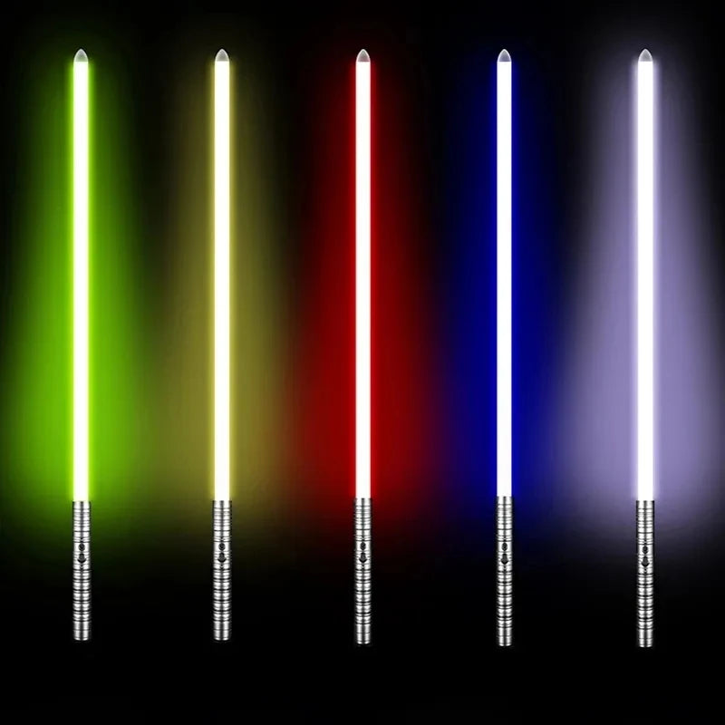 RGB Metal Lightsaber Rechargeable LED Cosplay Light Sword with Sound Effects