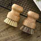 2pcs/set Kitchen Cleaning Brush Wooden Dish Brush with Natural Sisal and Coconut Durable Portable Eco Friendly Zero Waste