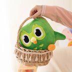 Kawaii Green Owl Plush Toy – Soft Cartoon Stuffed Animal