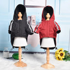 Autumn Winter Pet Dog Waterproof Warm Coat Cotton Hooded Jacket The Dog Face Small Dogs Cat Reflective Pet Clothes Winter Coat