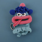 Funny Crochet Sausage Mouth Keychain Key Holder Pouch