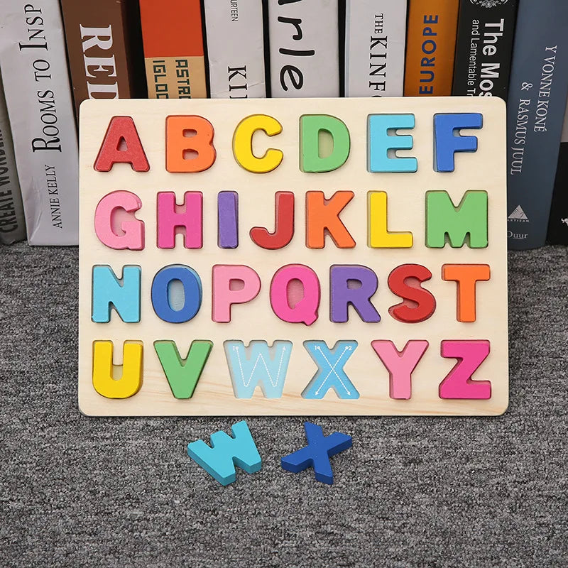 Montessori Wooden Color & Shape Matching Building Blocks