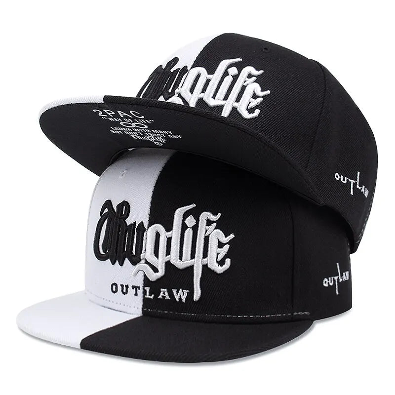 Thug Life Embroidery Snapback Baseball Cap for Streetwear Style