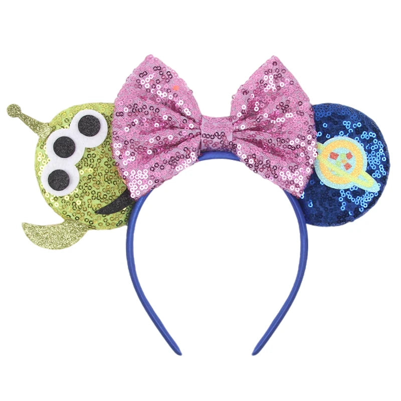 Sequin Mouse Ears Bow Headband for Women & Girls