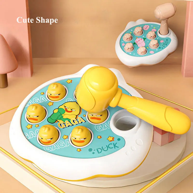 Montessori Duck Frog Pig Hammer Puzzle Toy for Toddlers