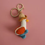 Cute Crochet Kitten Keychain Smiling Cat Bag Charm