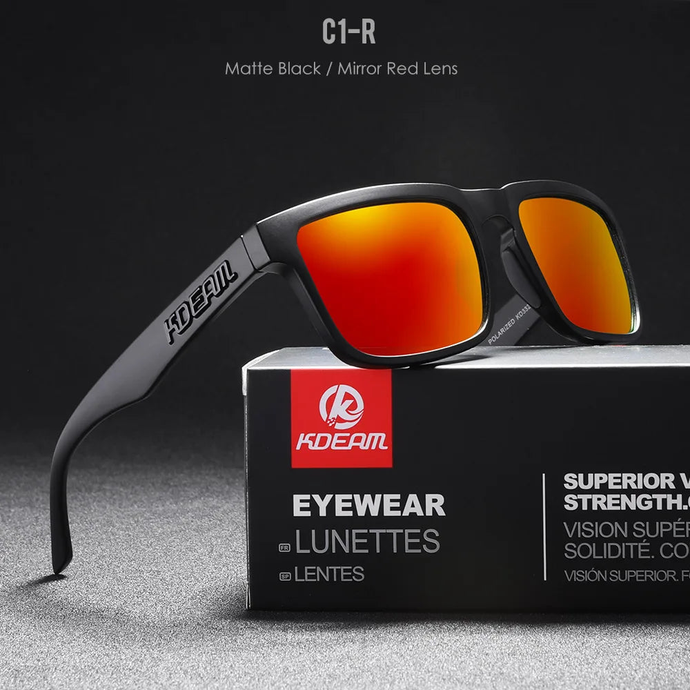 KDEAM Square Polarized Sunglasses UV400 for Men & Women