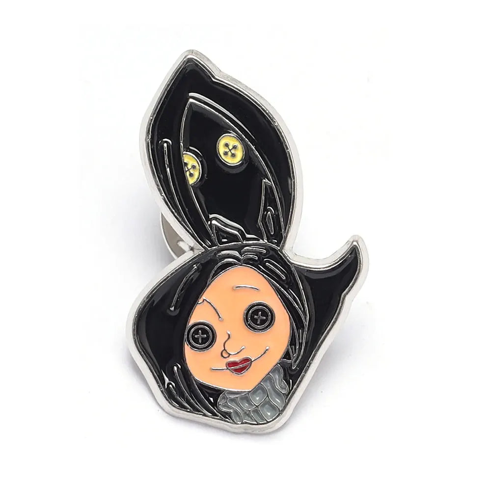 Horror Animated Films Doll Enamel Pins Cartoon Character Role Brooch Lapel Badge Punk Halloween Jewelry Gift for Friend