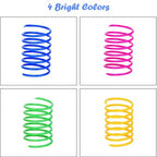 4pcs Kitten Cat Toys Wide Durable Heavy Gauge Cat Spring Toy Colorful Springs Cat Pet Toy Coil Spiral Springs Pet Intera