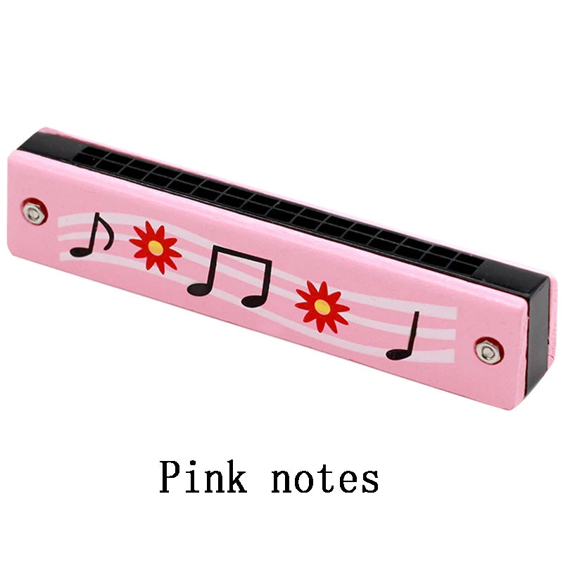 Wooden Harmonica Musical Instrument Toy for Early Learning Kids