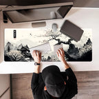 Landscape ink painting Mouse Pad Desk Pad Mouse Mat Game Mouse pad Gift Mouse Pad Anti-Slip Rubber Base Extended Keyboard Pad
