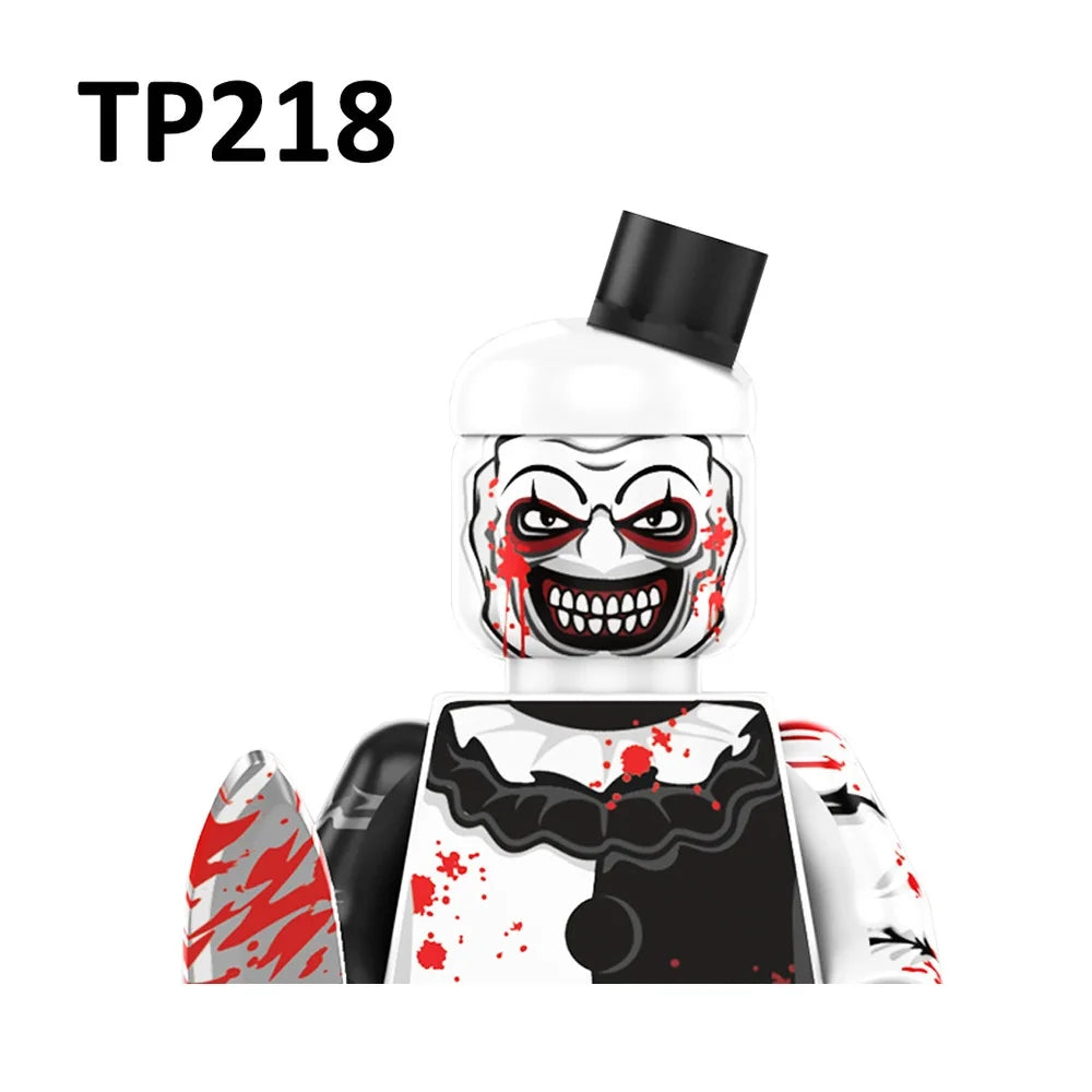 Novel Horrible Movie Halloween Pumpkin Witch Nun Vampire Zombies Building Blocks Mini Action Figure Toys