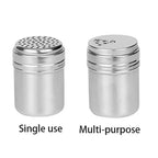 Stainless Steel Seasoning Jar with Rotating Lid for Salt and Spices
