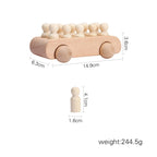 Wooden Montessori Train Learning Toy for Toddlers and Preschool Kids