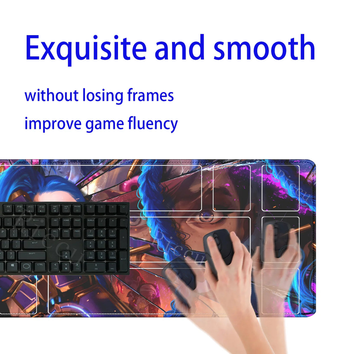 Riftbound LTCG Card playmat League of Mouse Pad Legends Jinx Series LOL 600x350mm overlock Board Game HD Printing XXL Desk Mat