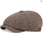 Retro Newsboy Octagonal Beret Cap for Classic Casual Style