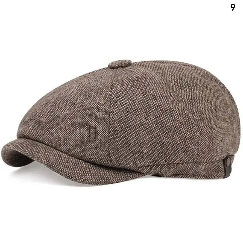 Retro Newsboy Octagonal Beret Cap for Classic Casual Style