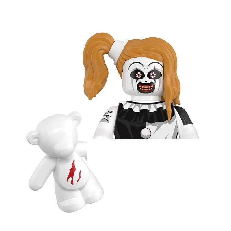 Novel Horrible Movie Halloween Pumpkin Witch Nun Vampire Zombies Building Blocks Mini Action Figure Toys