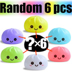 Simulation Dumplin Toy Night Light Soft Dumplings Soft Cute Steamer Birthday Gift Prank Props Colorful Dumping Toy Squishy Gifts