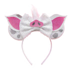 Mouse Ears Sequin Bow Cosplay Headband for Women & Adults