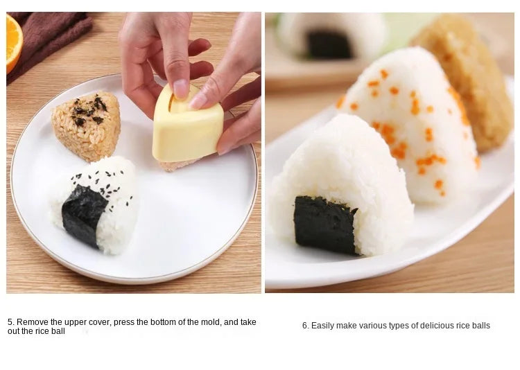 Onigiri Mold Sushi Press Kit for Perfect Japanese Rice Balls Maker