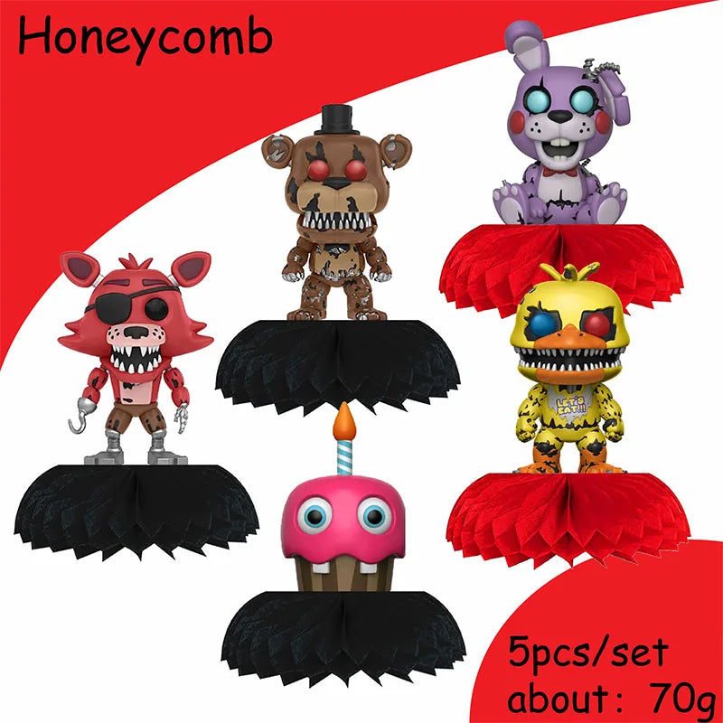 FNAF Five Nights Freddyed Birthday Party Decorations Kids Disposable Tableware Cup Plate Napkin Straw Baby Shower Supplies Event
