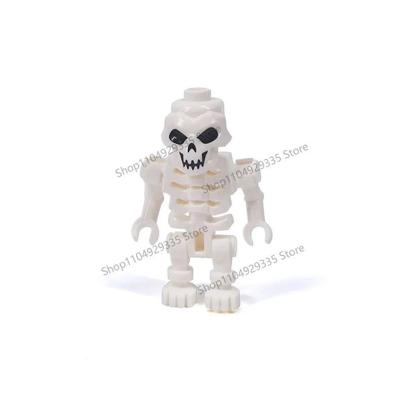 Halloween Scene Building Blocks Skeletons Ghosts Army King Assembled Charactesrs Figures DIY Accessories Bricks Toys Kids Gifts