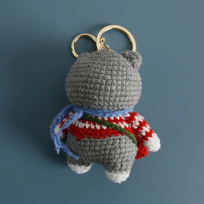 Exquisite Kitten Crochet Keychain Cute Cat Bag Charm