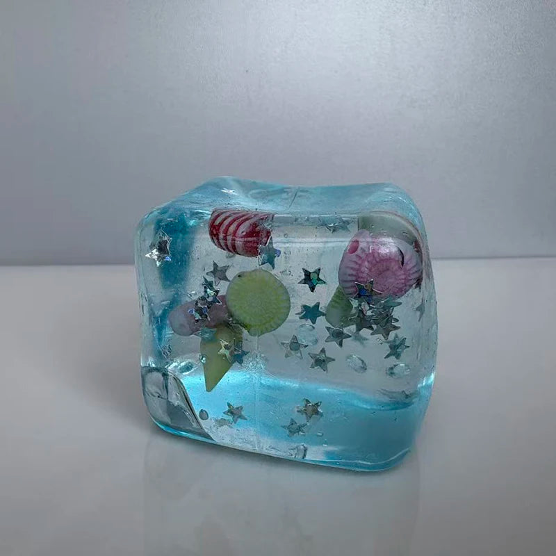 Adults Squishy Ocean Blocks Stress Balls Autism Sensory Toys Stress Anxiety Relief Fidget Toys Maltose Water Ball Gifts Bulk