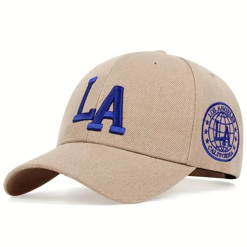 Unisex LA Embroidery Snapback Baseball Cap for Casual Outdoor Style