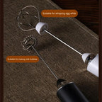 Wireless Electric Milk Frother USB Rechargeable Handheld Coffee Whisk Mixer