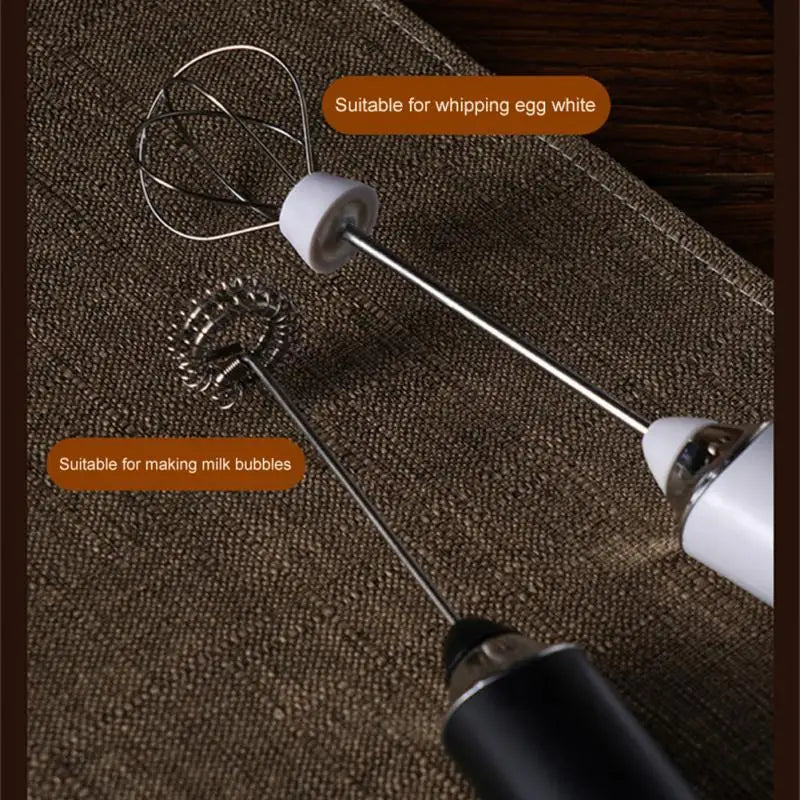Wireless Electric Milk Frother USB Rechargeable Handheld Coffee Whisk Mixer