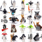 Halloween Scene Building Blocks Skeletons Ghosts Army King Assembled Charactesrs Figures DIY Accessories Bricks Toys Kids Gifts