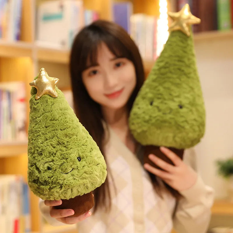 Christmas Tree Plush Toy Pillow – Cute Festive Stuffed Cushion