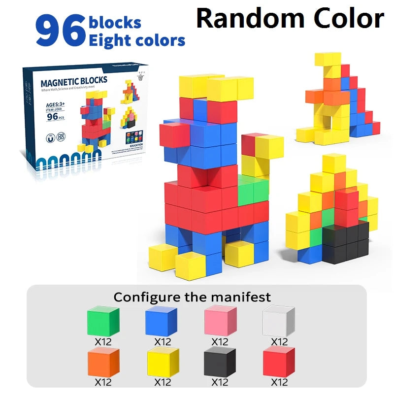 Magnetic Cubes Building Blocks STEM Learning Toy for Kids