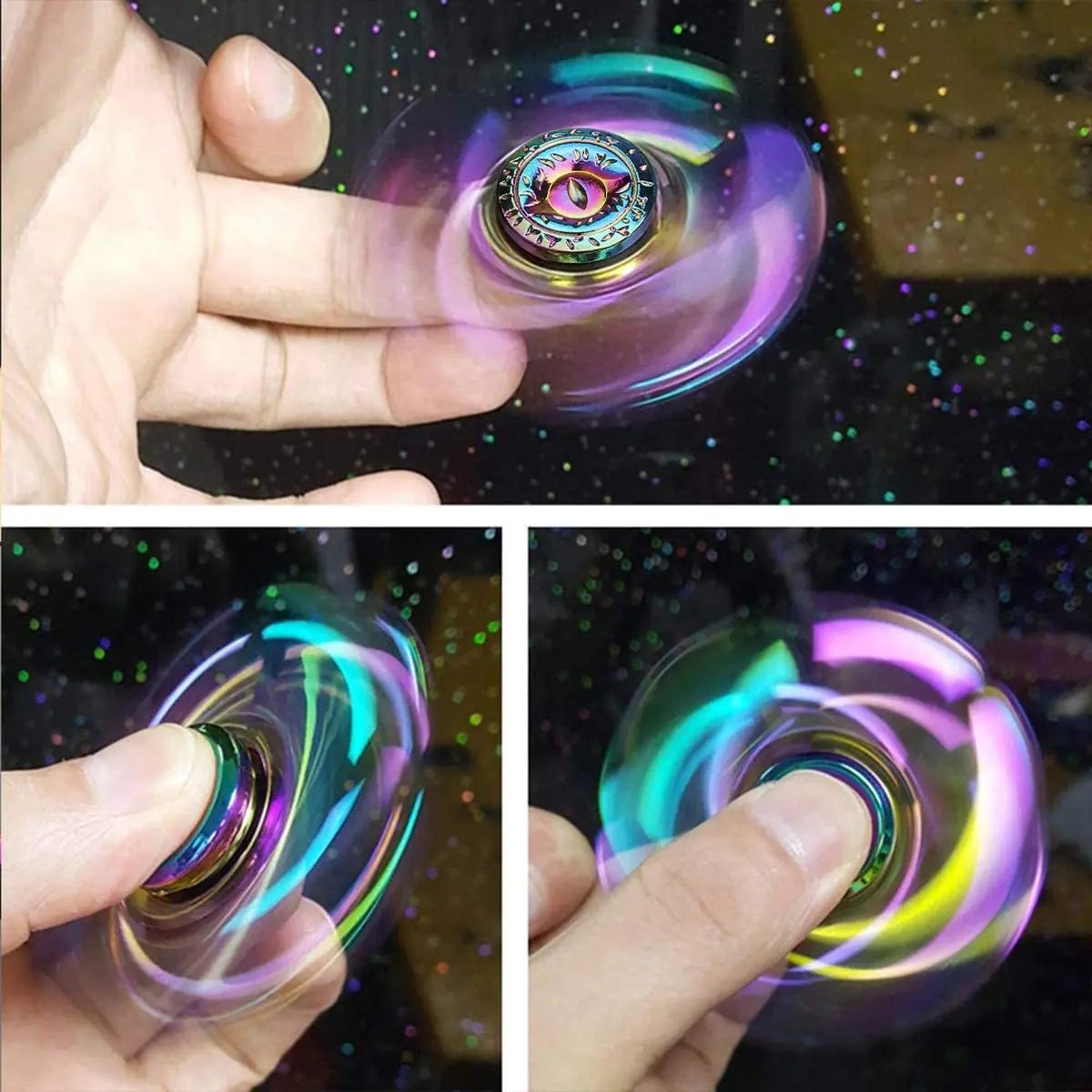 Dragon Wings Eye Metal Tri Fidget Spinner Focus & Stress Relief Toy