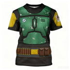 Darth Vader Character Costume 3D Printed Men's Women's Matching T-shirt Summer New Style Fashionable Streetwear Parents Children