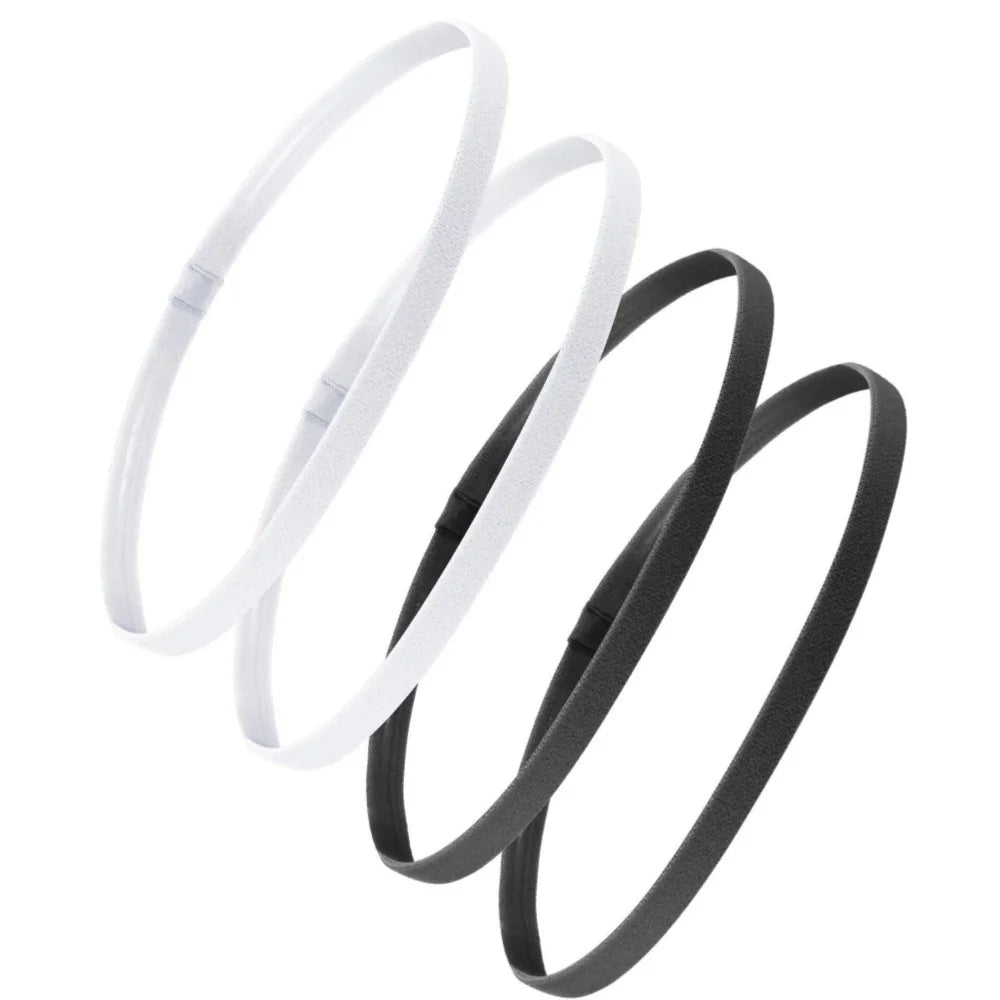4PCS Thin Elastic Non-Slip Sports Headbands for Men & Women