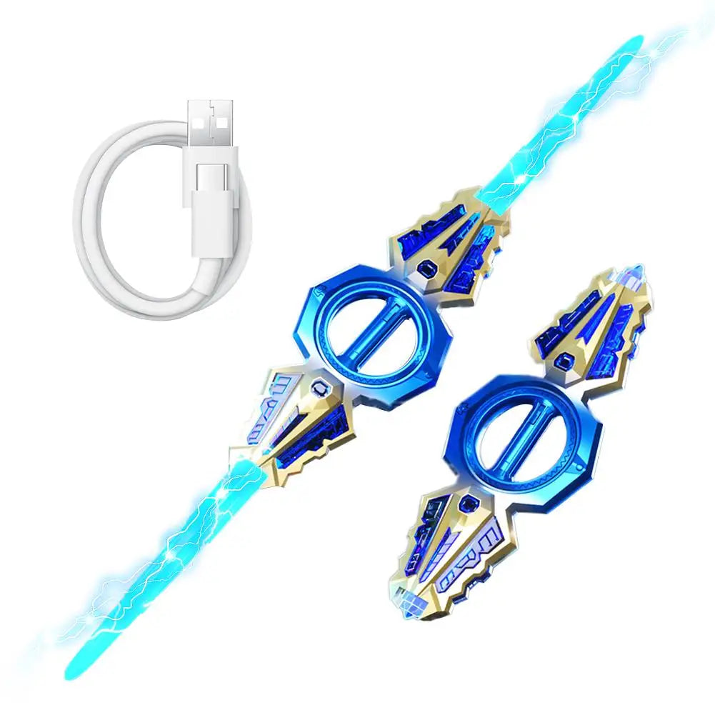 Boys' Toy Retractable Technology Sword Glowing Light Sound Effects Children's Birthday Gift Rotating ABS Plastic Blade Novel Toy