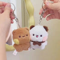 Bubu & Yier Panda Plush Keychain Cute Couple Bag Charm
