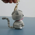 Exquisite Kitten Crochet Keychain Cute Cat Bag Charm