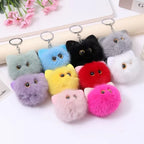 Blush Cat Ball Plush Keychain Cute Cat Bag Charm