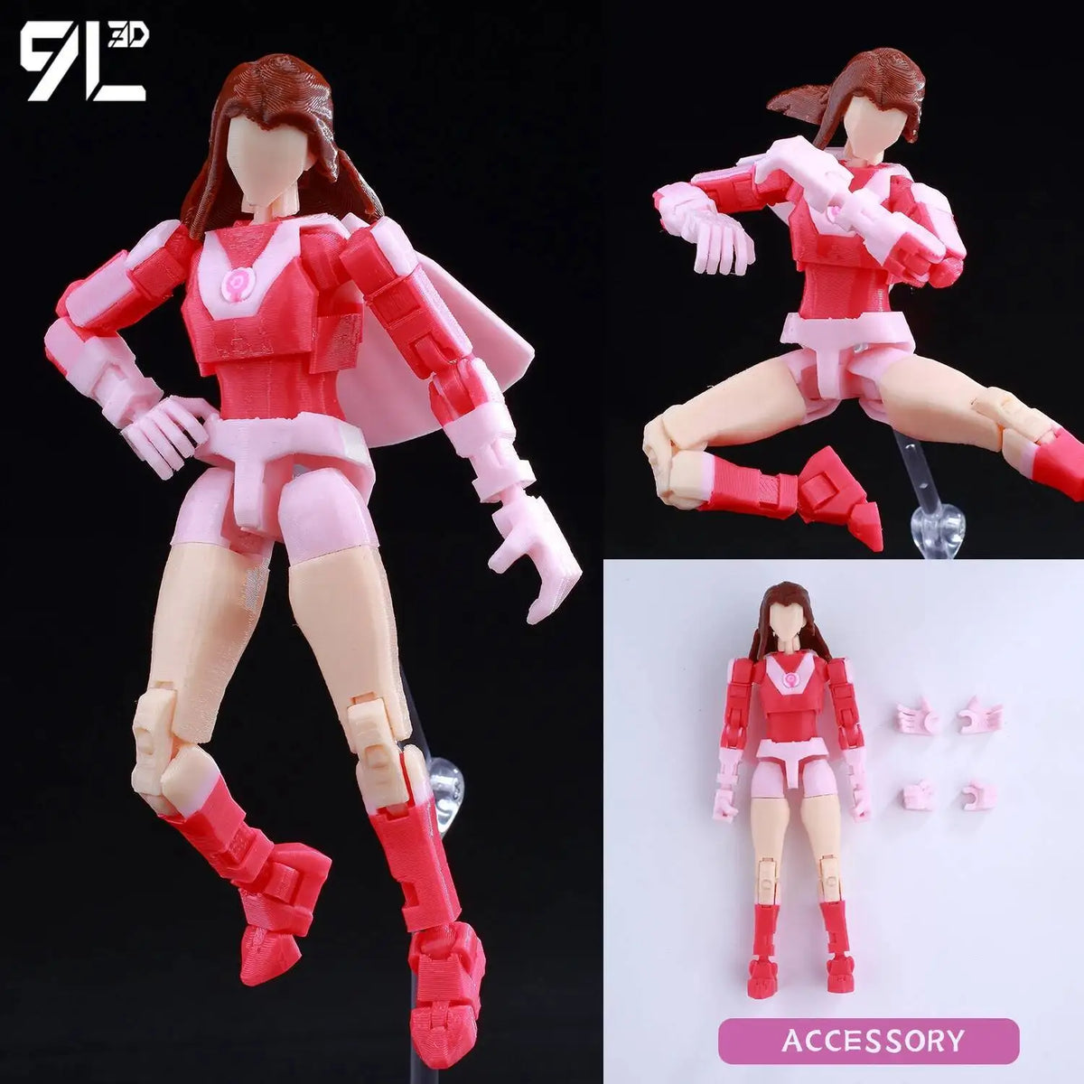 9L3D Lucky 13 Invincible Boy Conquer Omni Action Figure 3D Printed Anime Model Multi-Jointed Poseable Collectible Toy Gift Fan