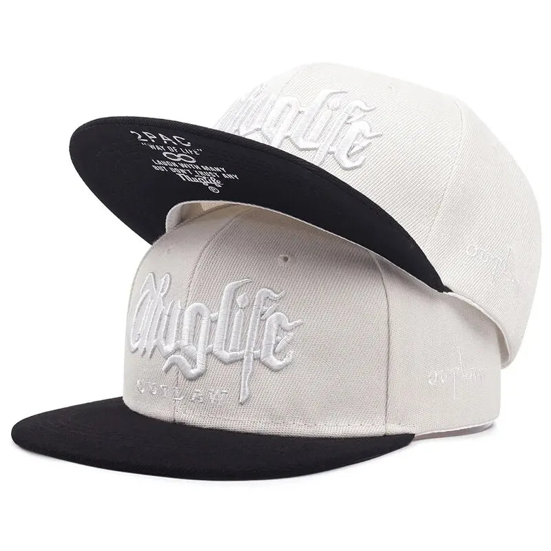 Thug Life Embroidery Snapback Baseball Cap for Streetwear Style