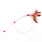 Peacock Bird Cat Teaser Wand for Interactive Hunting and Play