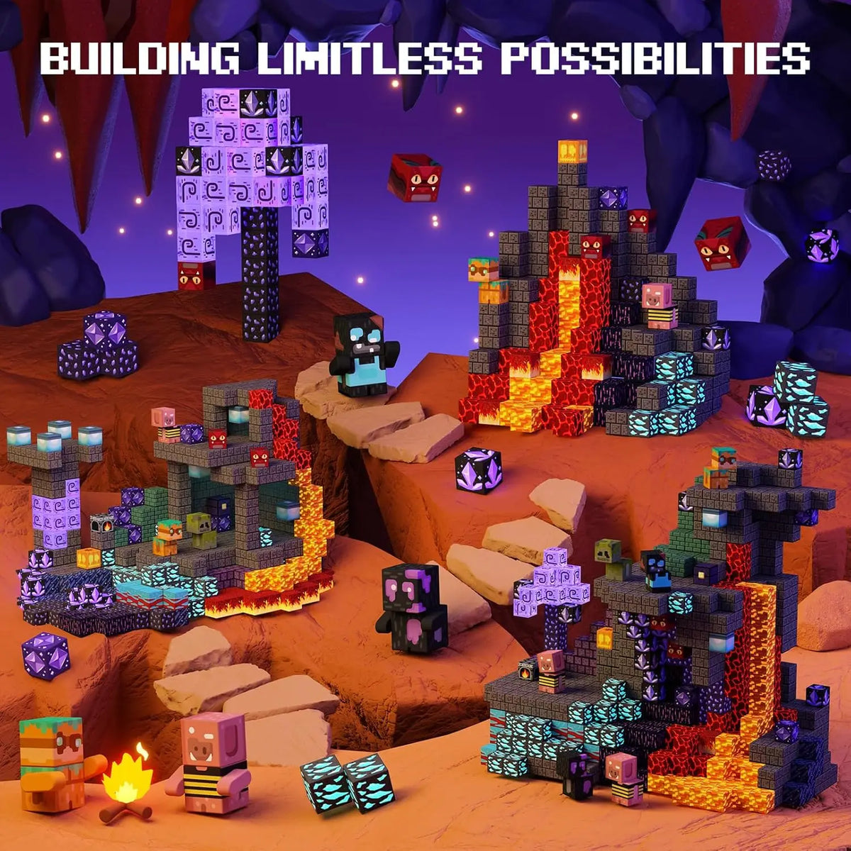 Magnetic Building Blocks Mine World STEM Construction Toy Set