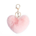 Heart Plush Pom Pom Keychain Fashion Bag Charm